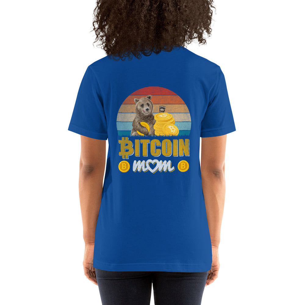 Bitcoin Mom -Unisex t-shirt ( Back Print ) by DarkByteGear
