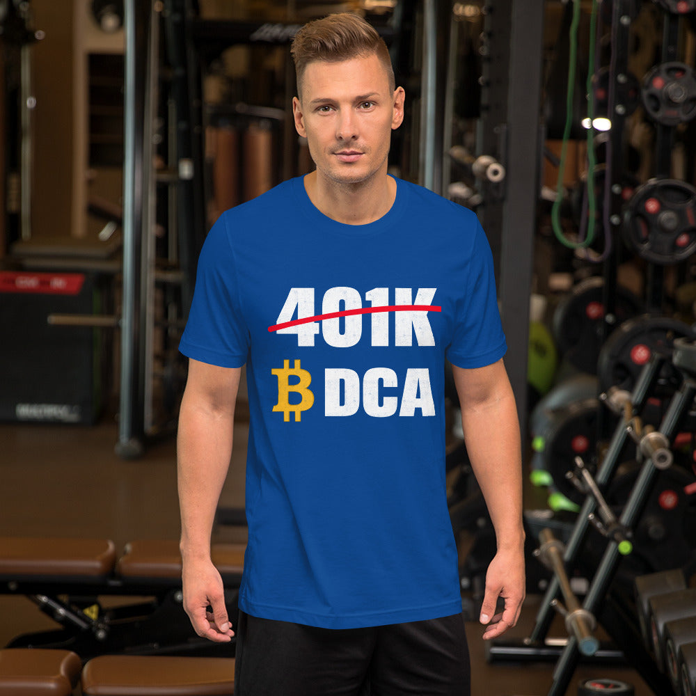 401K Bitcoin DCA Unisex t-shirt by DarkByteGear
