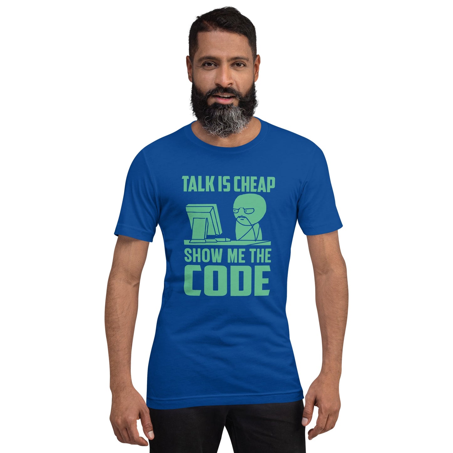 Talk is Cheap, Show me the Code V1 - Unisex T-shirt by DarkByteGear