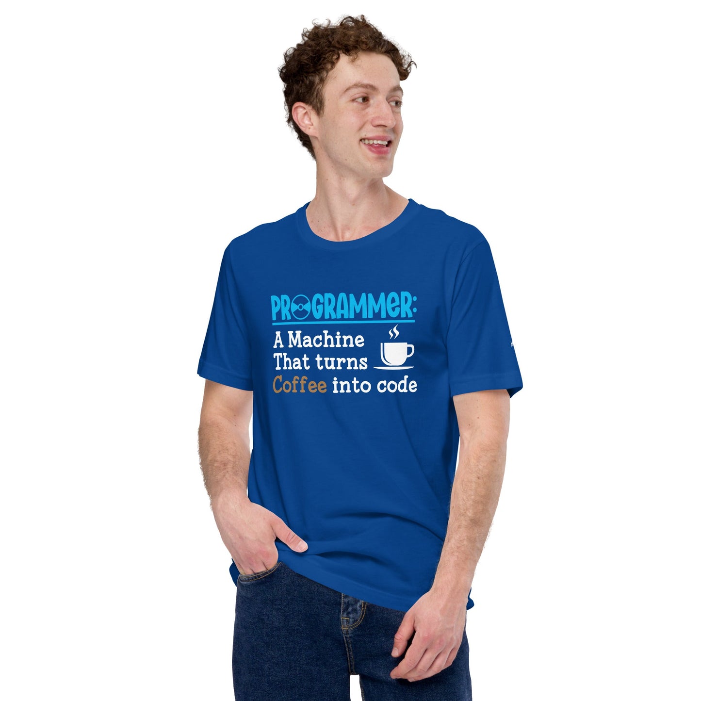 Programmer: Def blue Unisex t-shirt by DarkByteGear