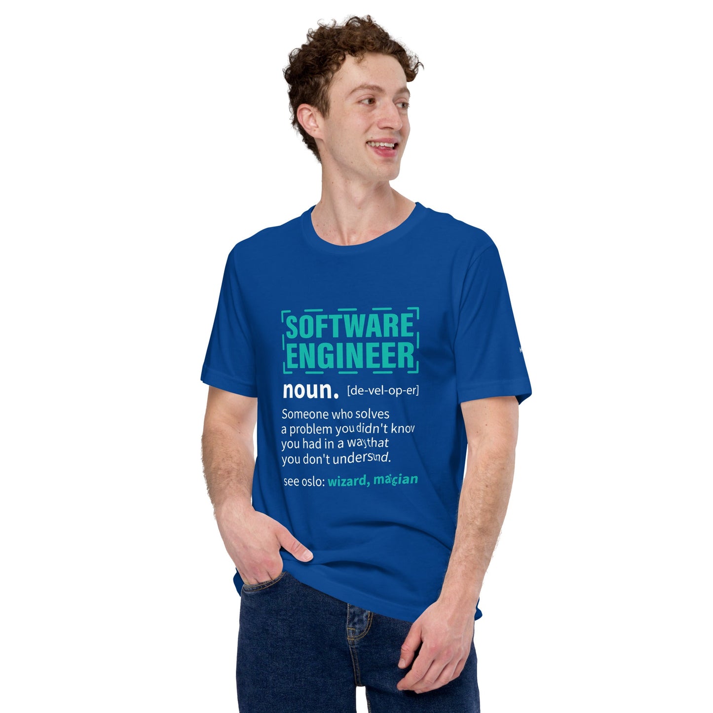 Software Engineer Def : Blue Unisex t-shirt by DarkByteGear