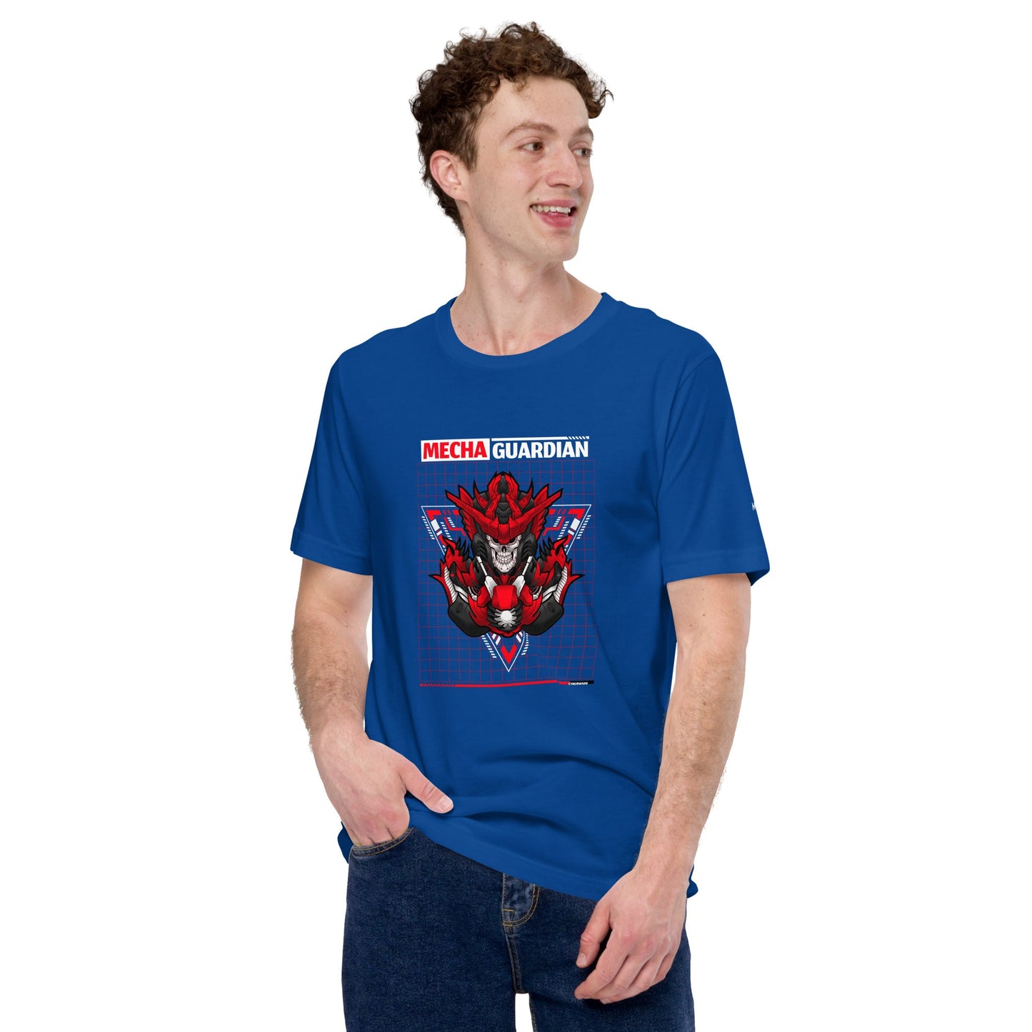 Red Mecha Guardian - Unisex t-shirt by DarkByteGear