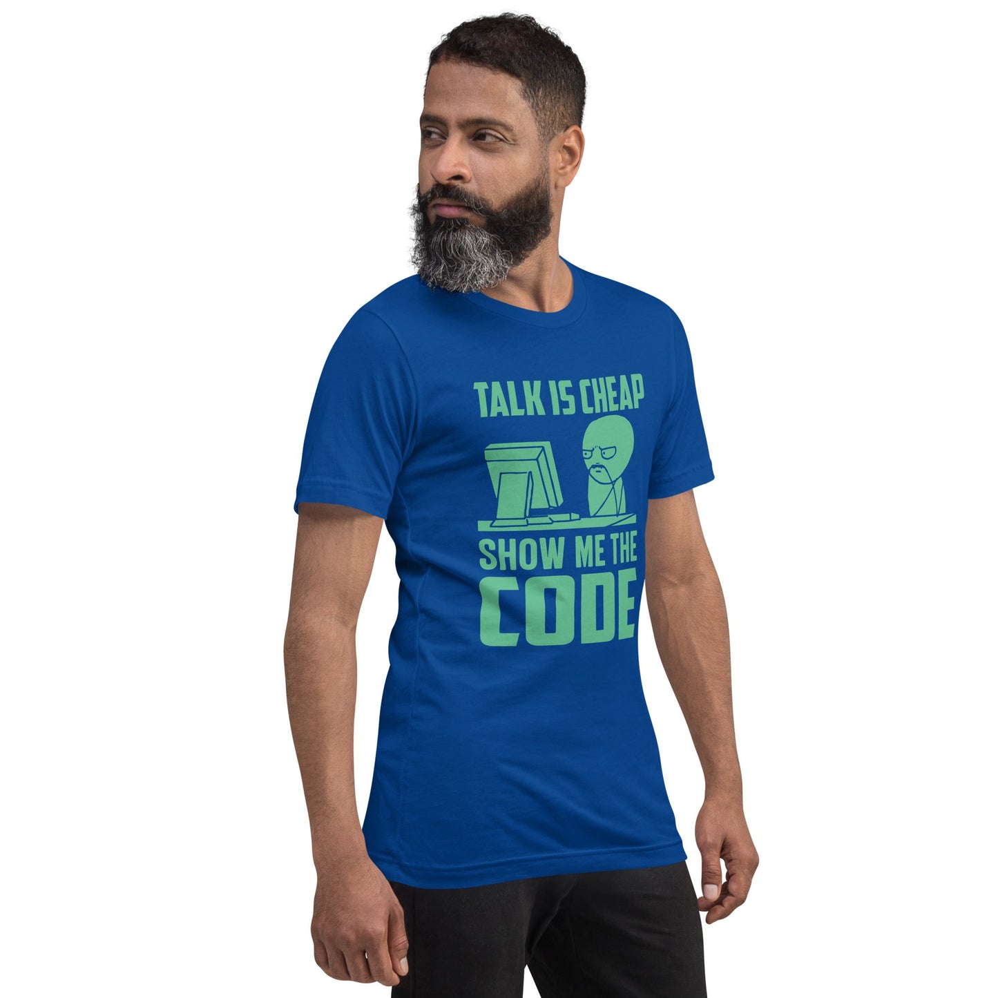 Talk is Cheap, Show me the Code V1 - Unisex T-shirt by DarkByteGear