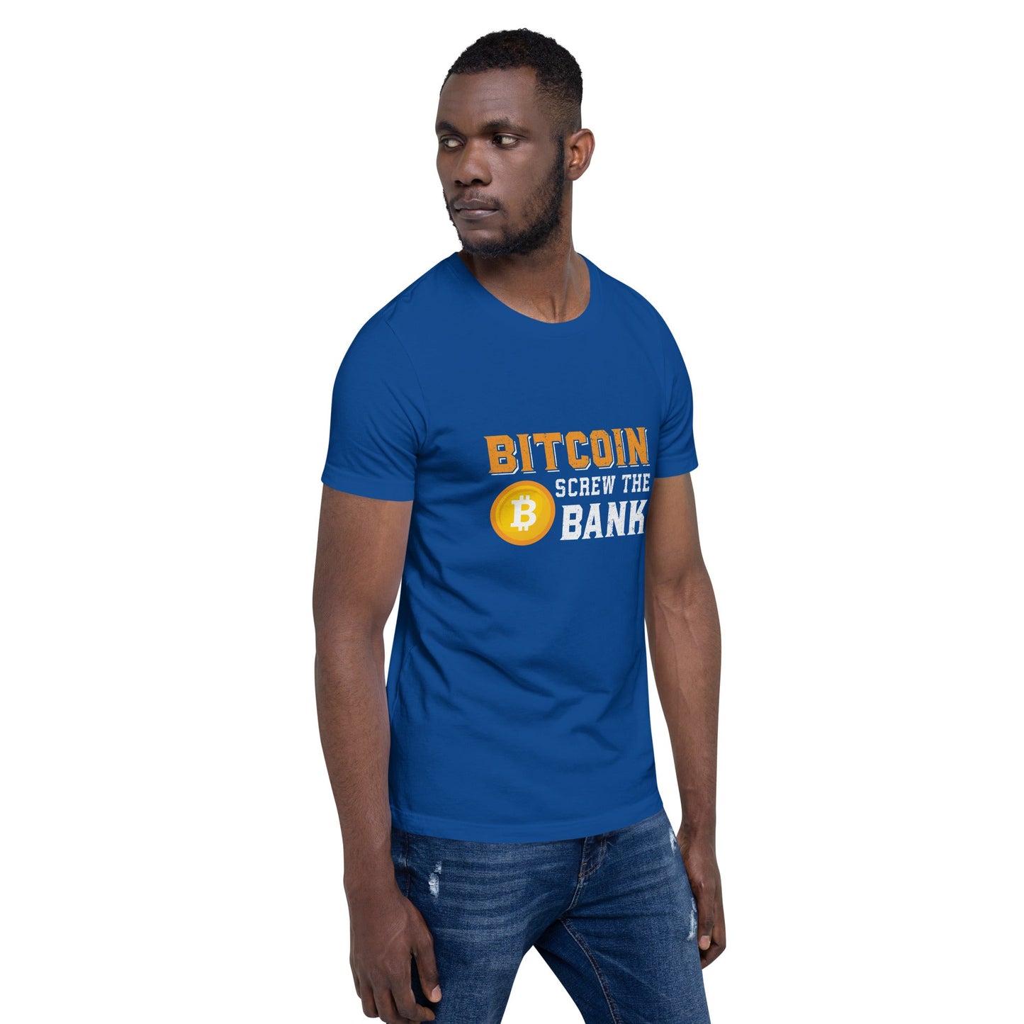 Bitcoin Screw the Bank - Unisex t-shirt by DarkByteGear