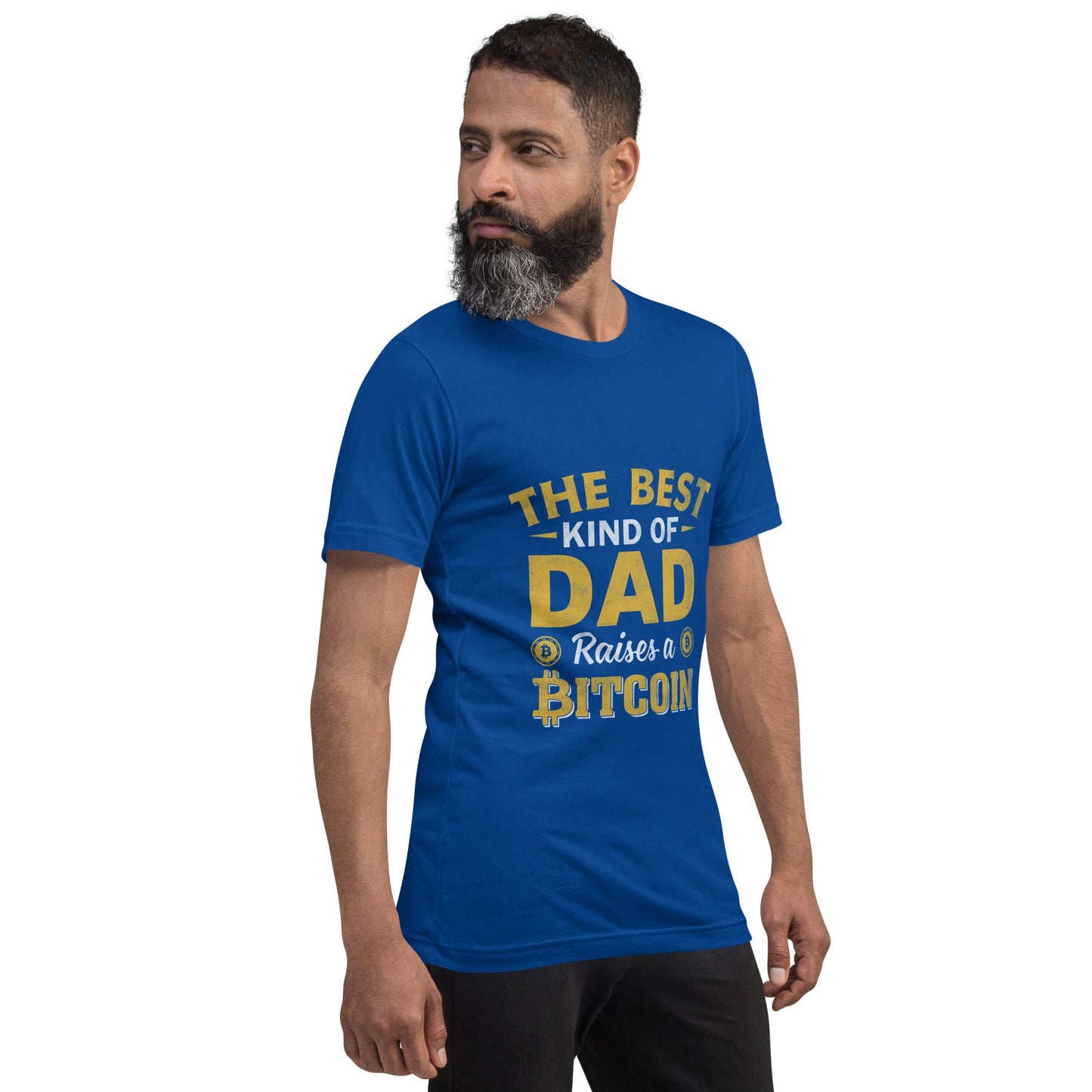 The Best Kind of Dad Raises a Bitcoin Unisex t-shirt by DarkByteGear