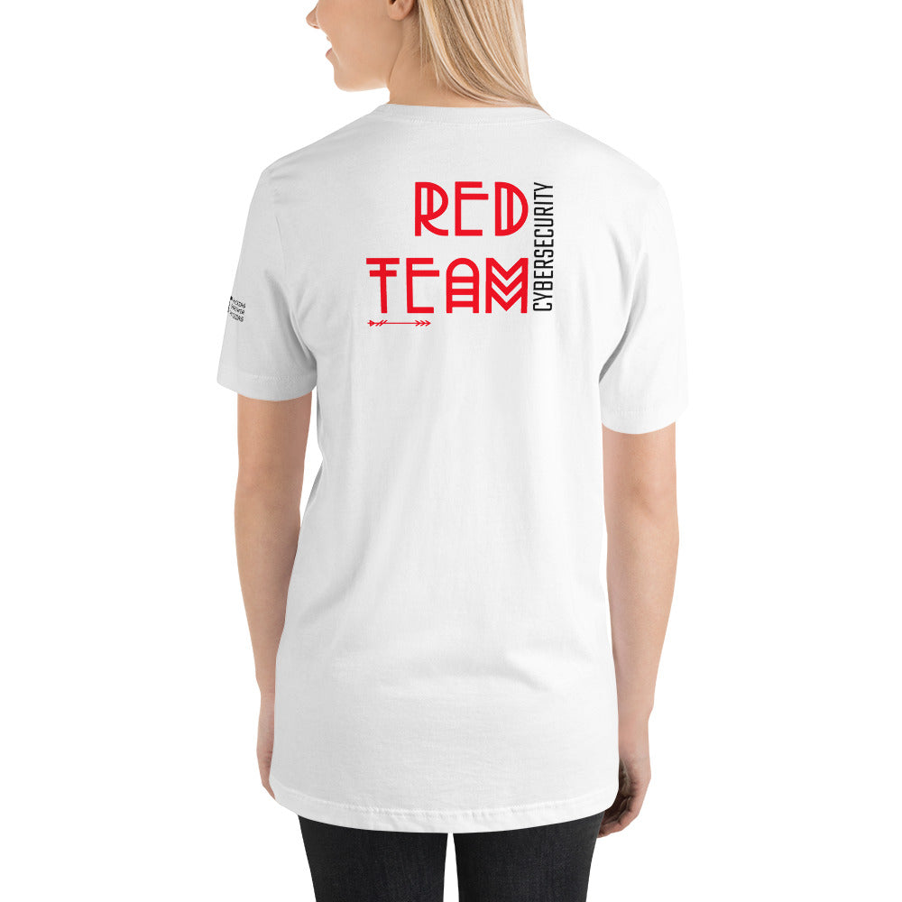Cyber Security Red Team v5 - Short-Sleeve Unisex T-Shirt (back print) by DarkByteGear