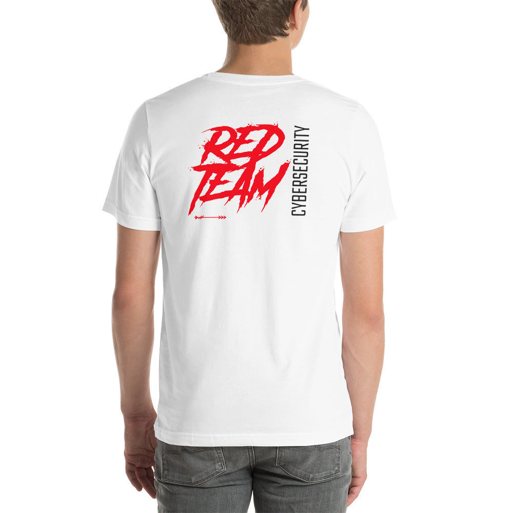 Cyber Security Red Team V10 - Short-sleeve unisex t-shirt ( back print) by DarkByteGear