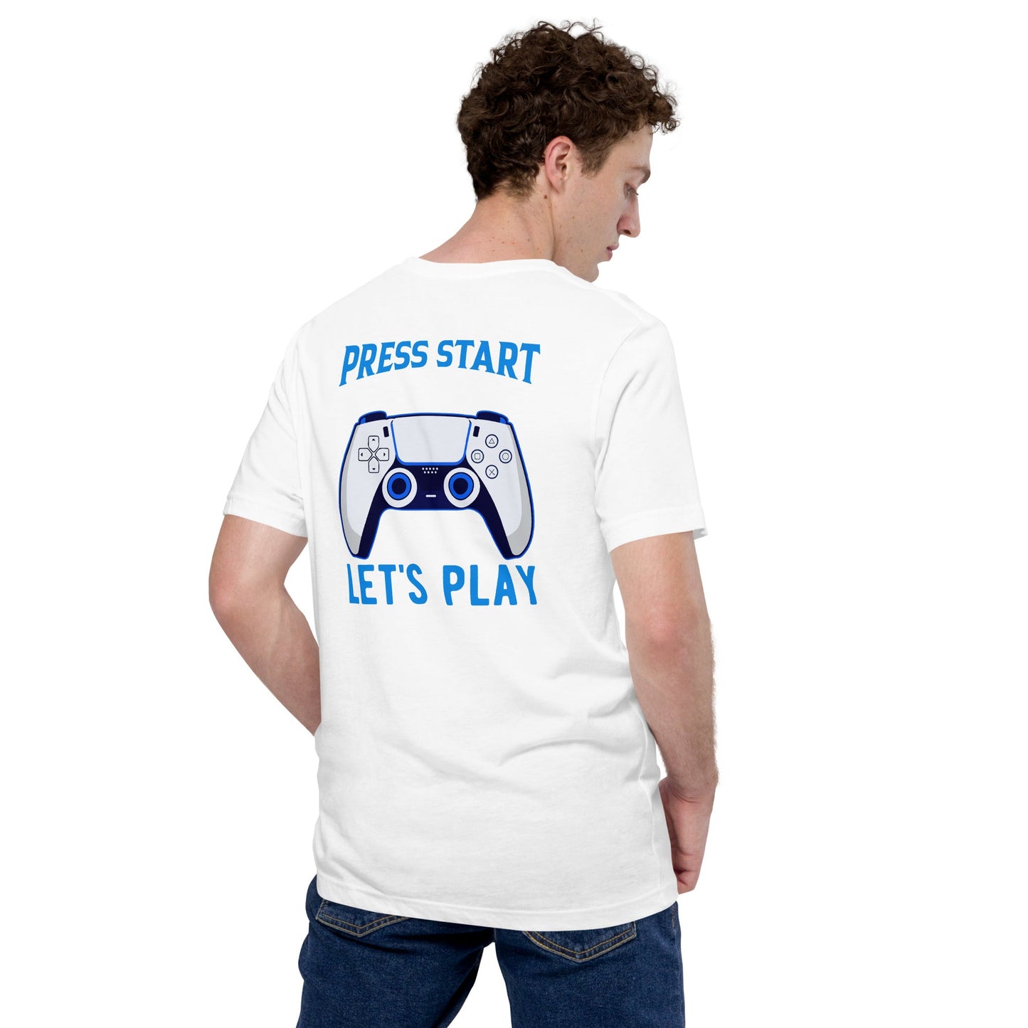 Press Start and Have some Fun - Unisex t-shirt (back print) by DarkByteGear