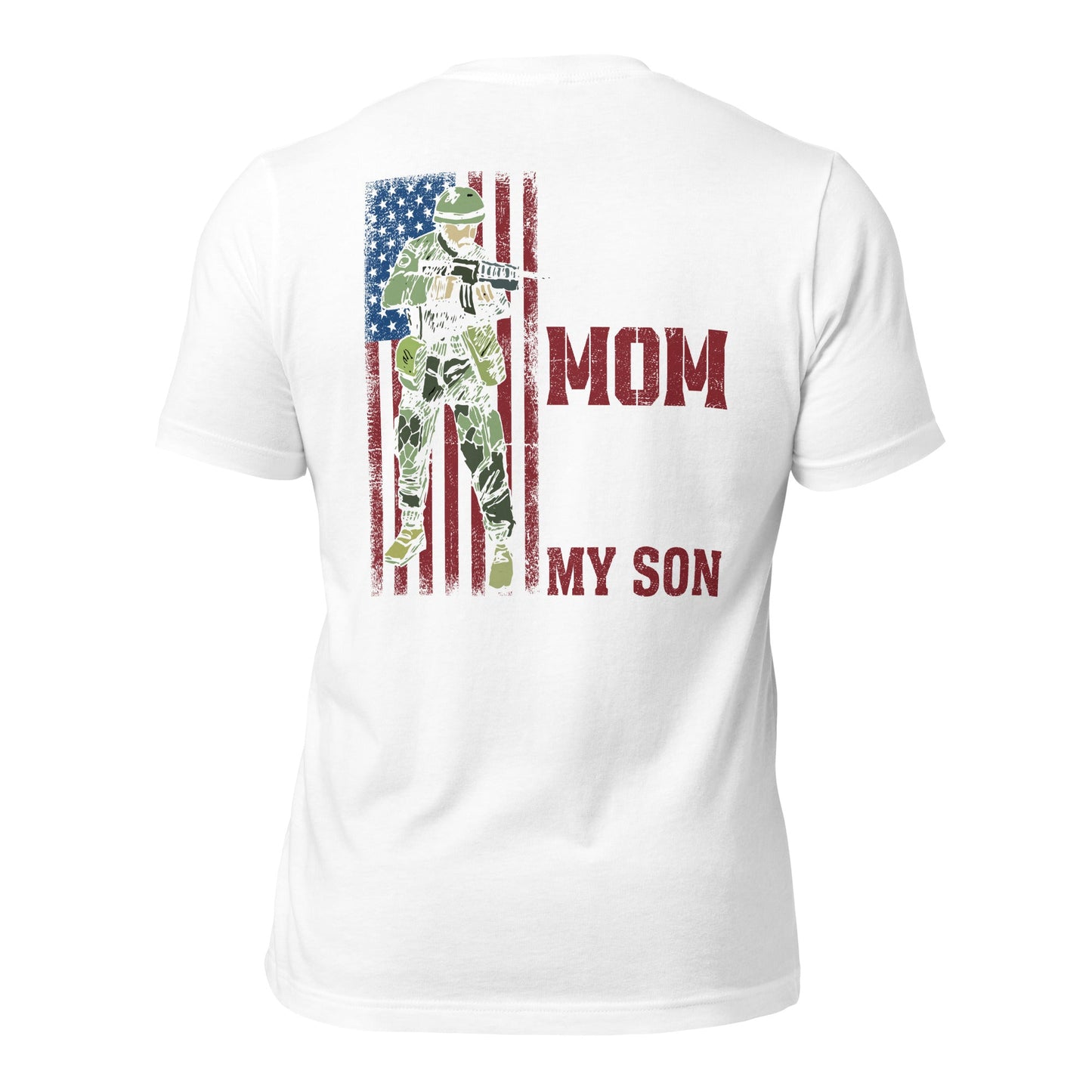 Proud Army Mom - Unisex t-shirt (back print) by DarkByteGear
