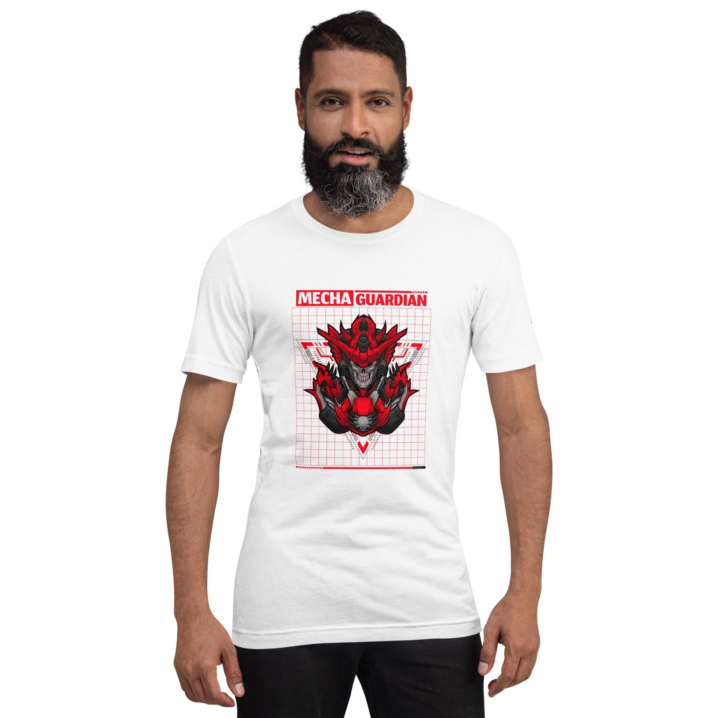 Red Mecha Guardian - Unisex t-shirt by DarkByteGear