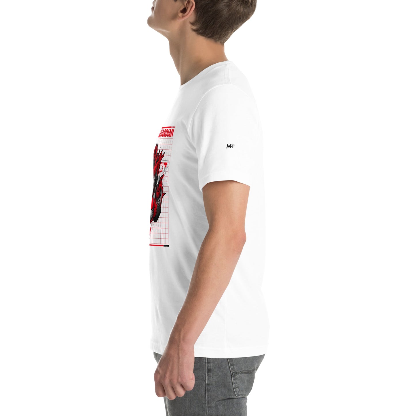 Red Mecha Guardian - Unisex t-shirt by DarkByteGear