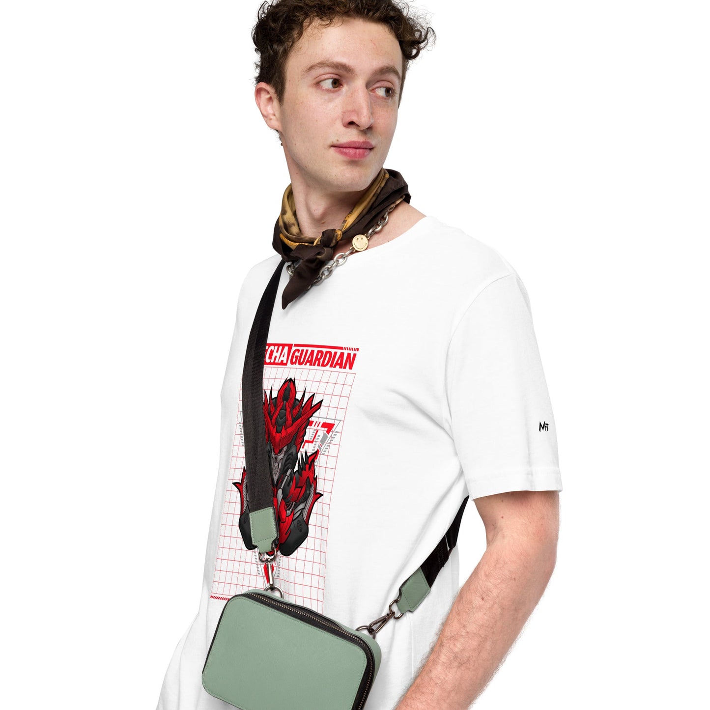 Red Mecha Guardian - Unisex t-shirt by DarkByteGear