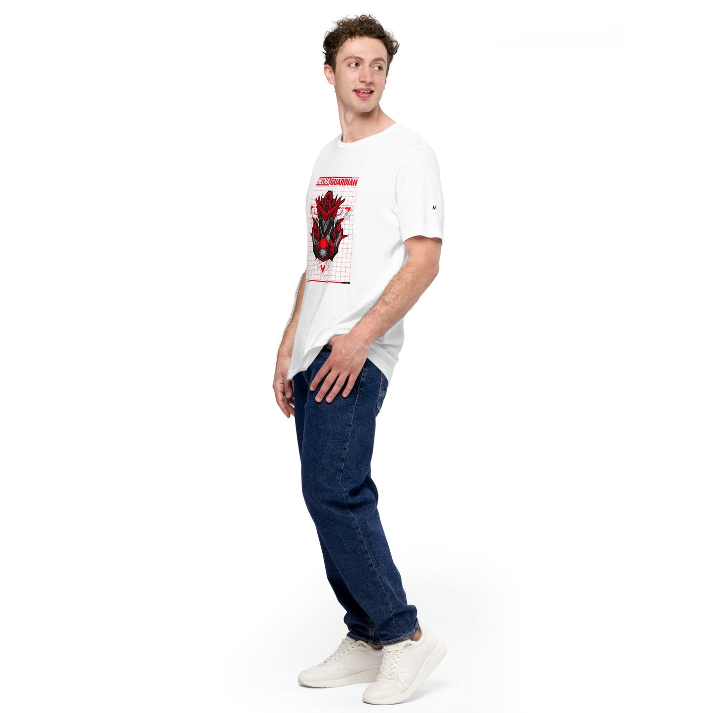 Red Mecha Guardian - Unisex t-shirt by DarkByteGear