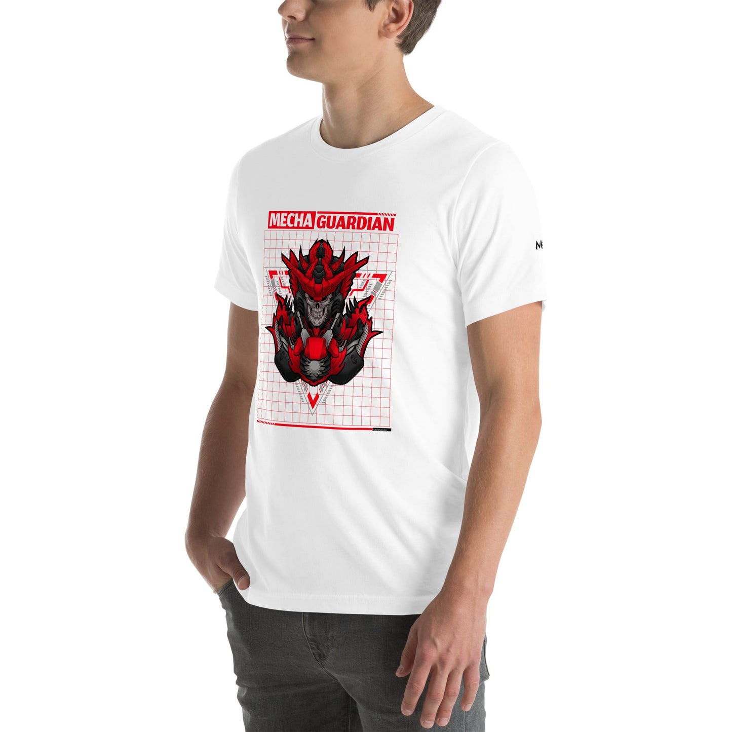 Red Mecha Guardian - Unisex t-shirt by DarkByteGear