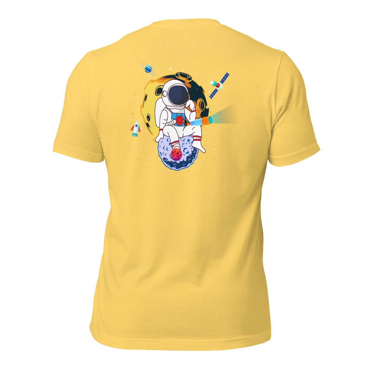 Astranaut catching stars - Unisex t-shirt ( Back Print ) by DarkByteGear