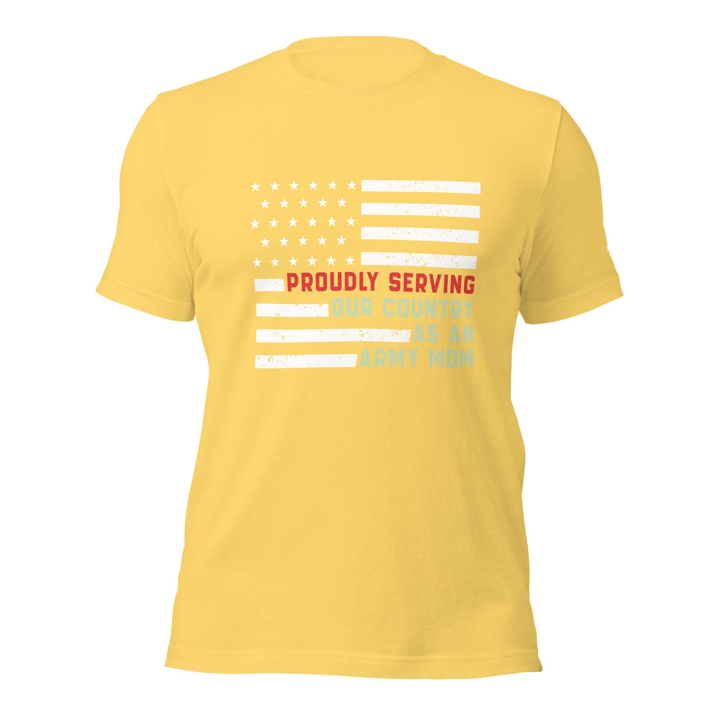 Proudly Serving as an Army Mom - Unisex t-shirt by DarkByteGear