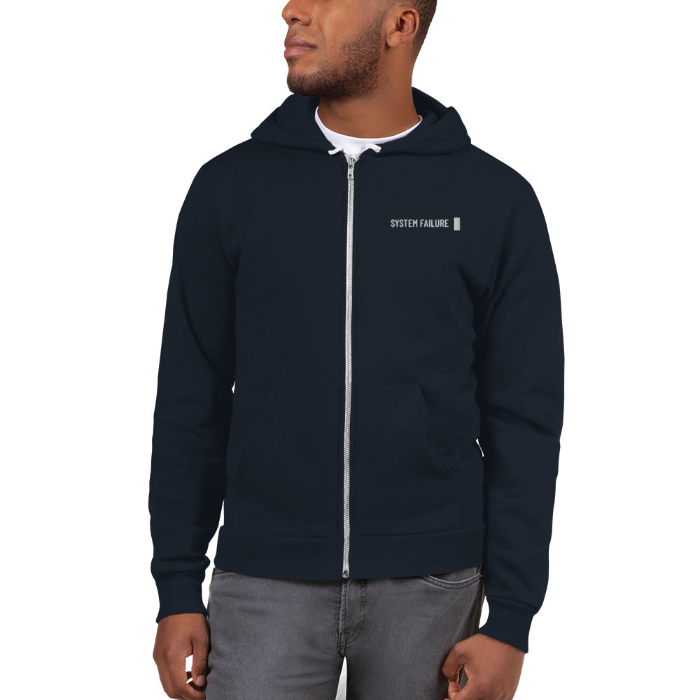 System failure - Hoodie sweater (white text) by DarkByteGear
