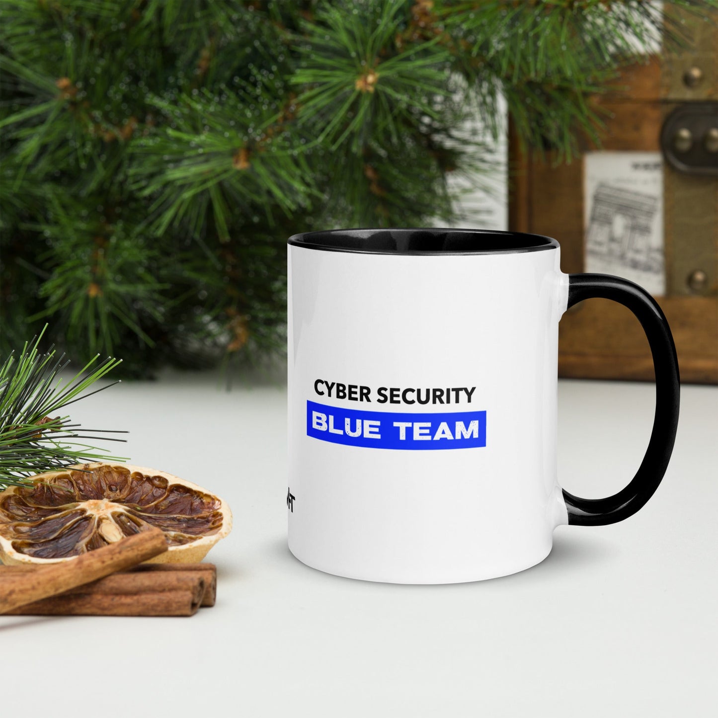 Cyber Security Blue Team V9 - Mug with Color Inside by DarkByteGear