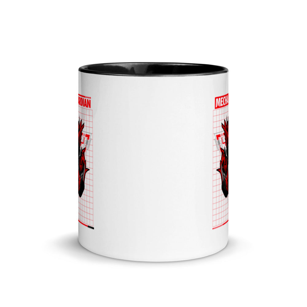 Red Mecha Guardian - Mug with Color Inside by DarkByteGear