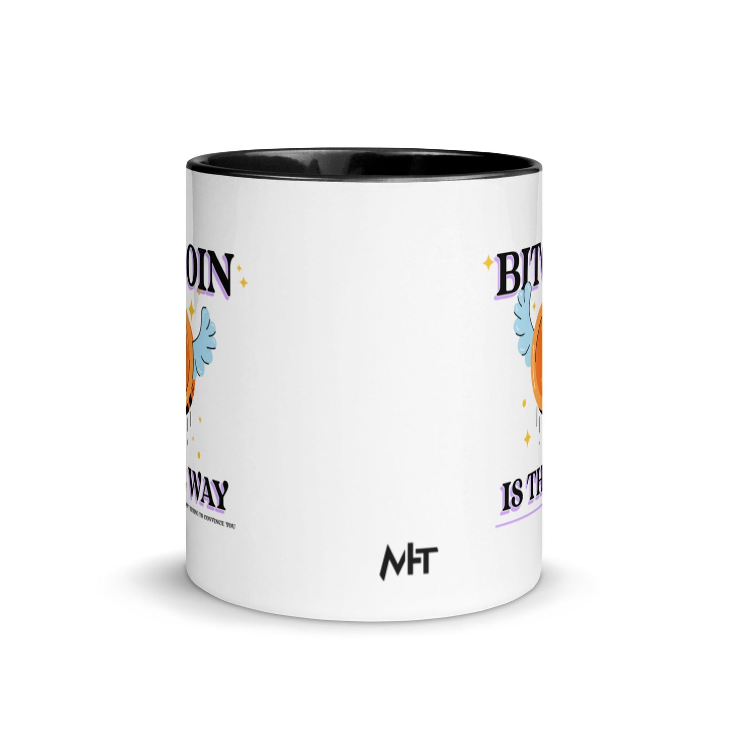 Bitcoin is the way - Mug with Color Inside by DarkByteGear