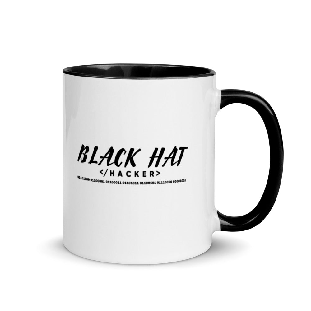 Black Hat Hacker V2 - Mug with Color Inside by DarkByteGear