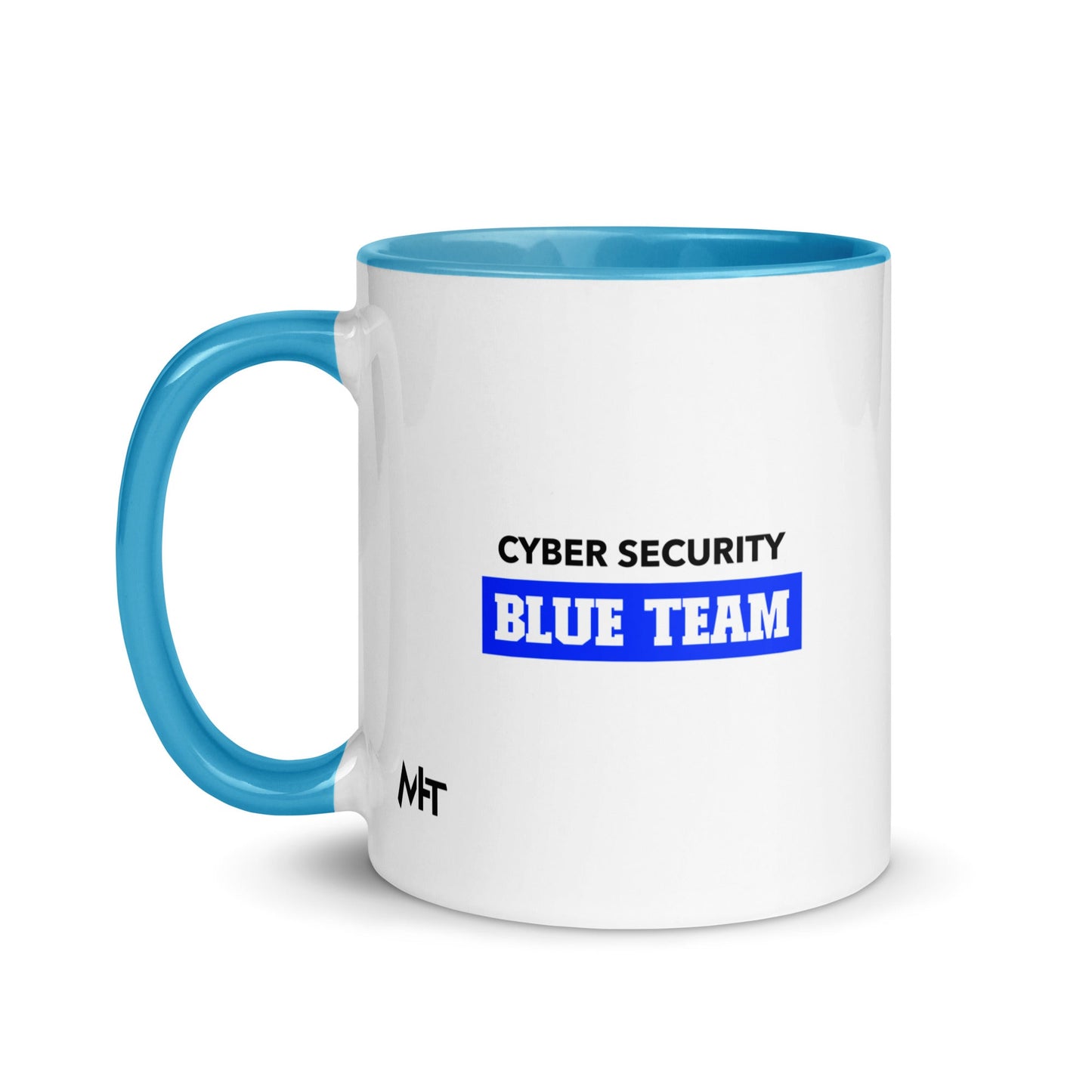 Cyber Security Blue Team V10 - Mug with Color Inside by DarkByteGear