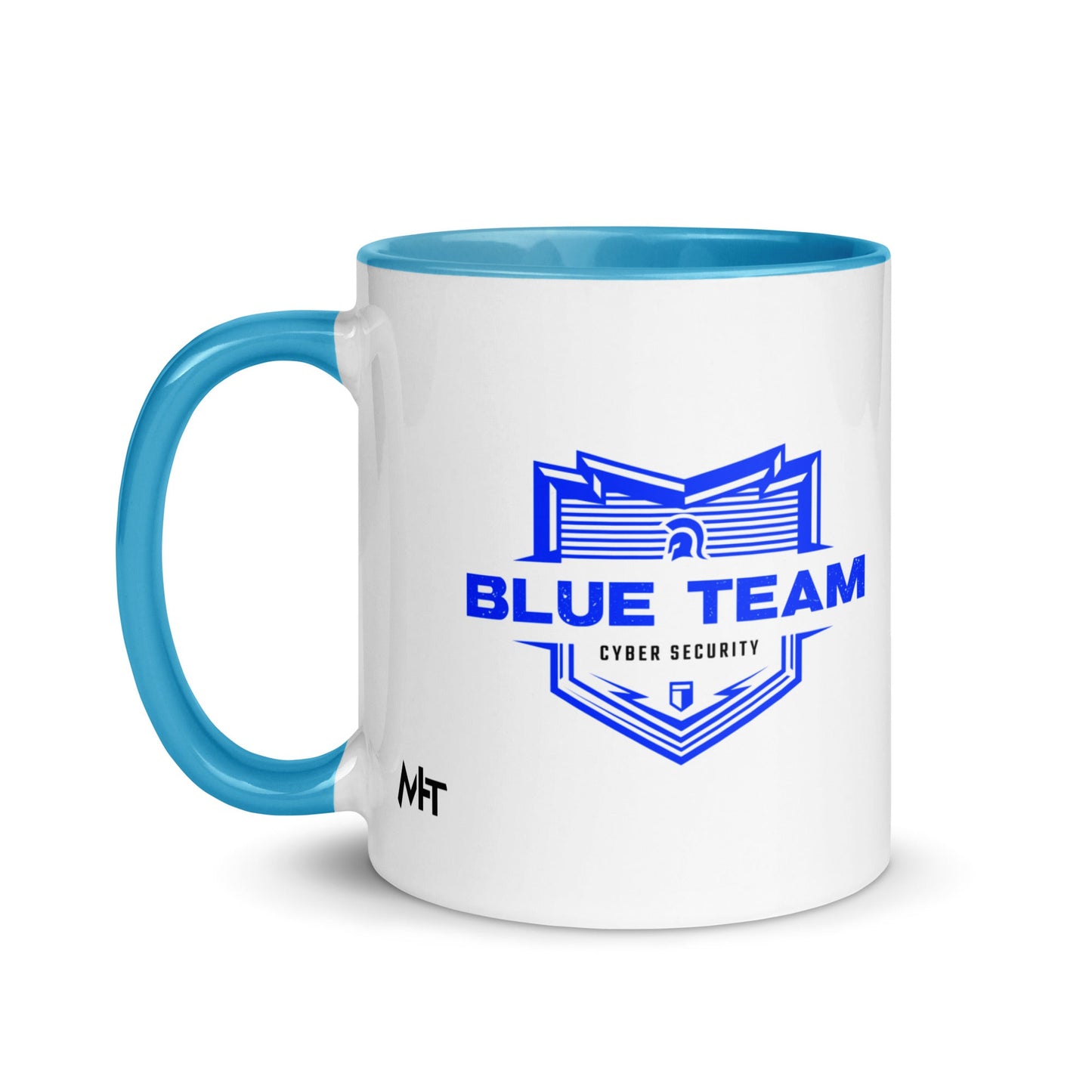 Cyber Security Blue Team V14 - Mug with Color Inside by DarkByteGear