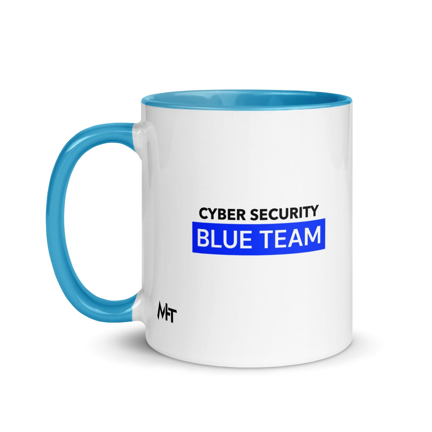 Cyber Security Blue Team V7 - Mug with Color Inside by DarkByteGear