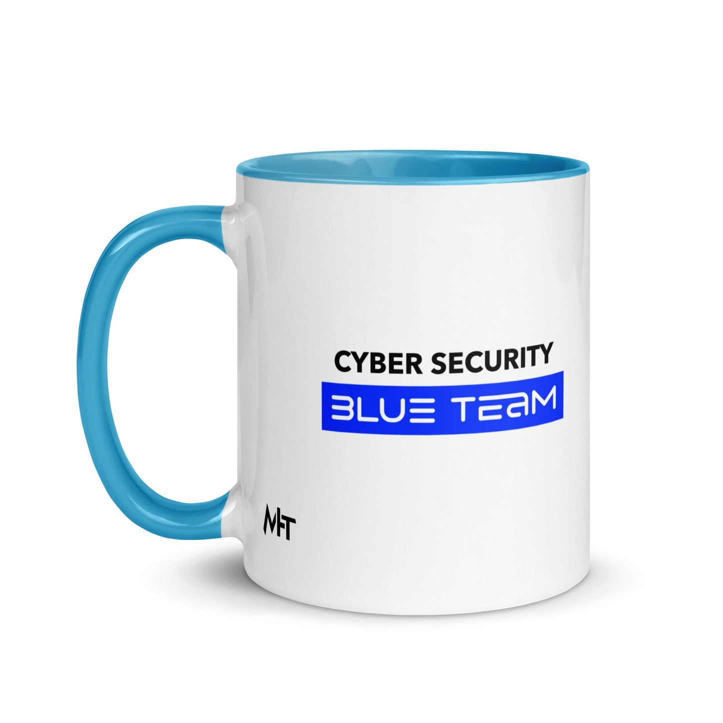 Cyber Security Blue Team V8 - Mug with Color Inside by DarkByteGear