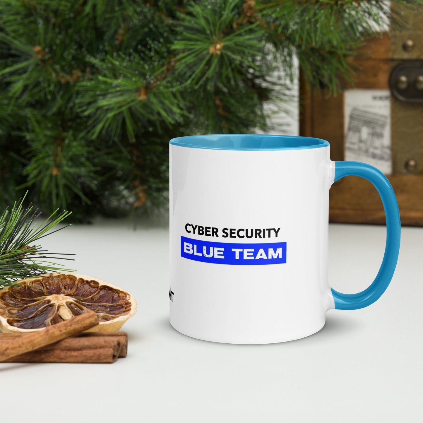 Cyber Security Blue Team V9 - Mug with Color Inside by DarkByteGear