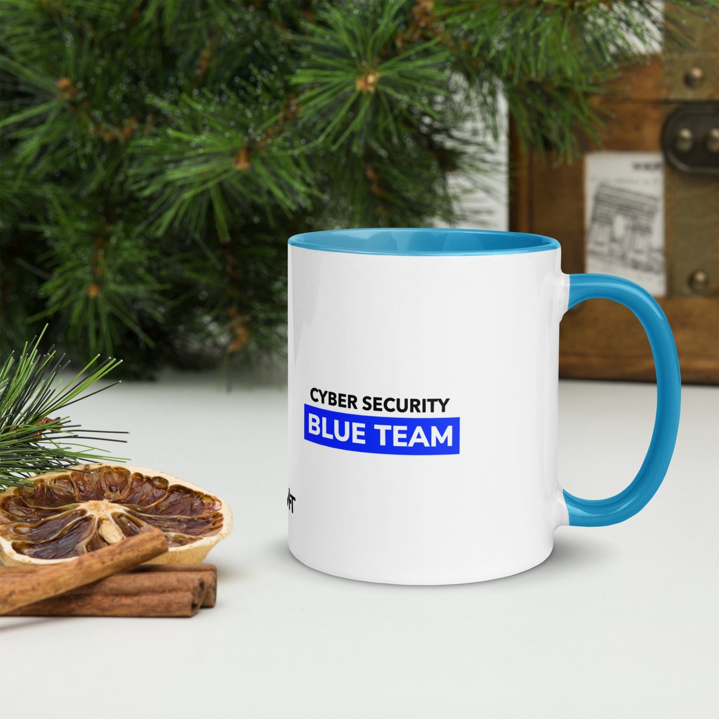 Cyber Security Blue Team V11 - Mug with Color Inside by DarkByteGear