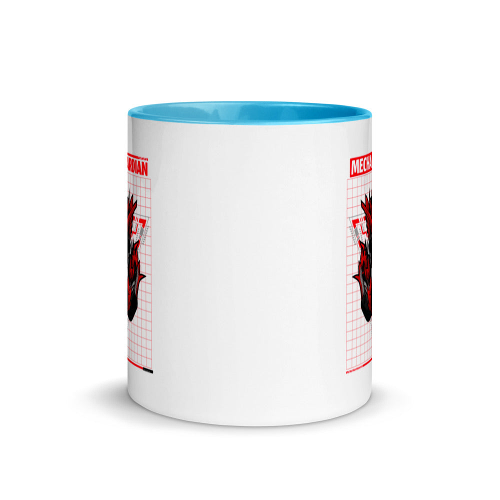 Red Mecha Guardian - Mug with Color Inside by DarkByteGear