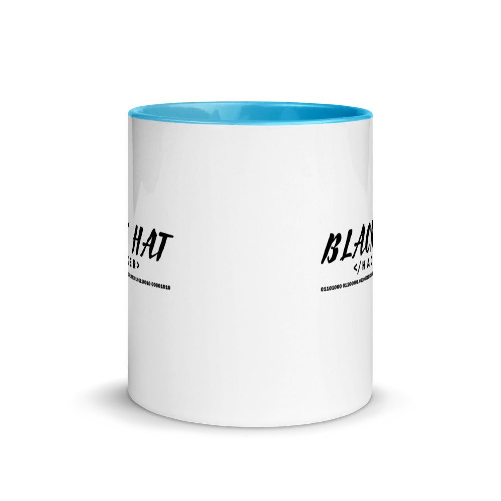 Black Hat Hacker V2 - Mug with Color Inside by DarkByteGear