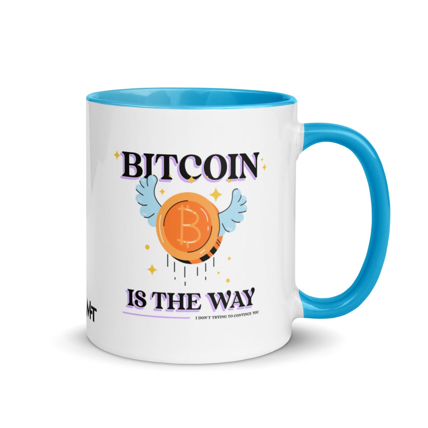 Bitcoin is the way - Mug with Color Inside by DarkByteGear