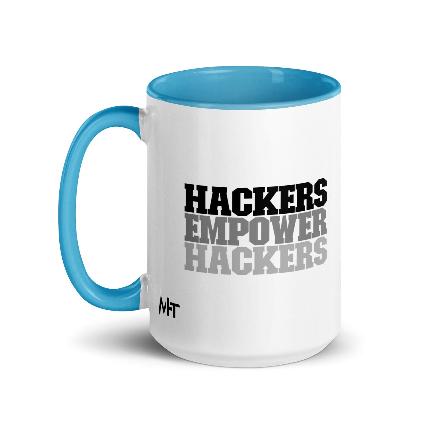 Hackers Empower Hackers V2 - Mug with Color Inside by DarkByteGear