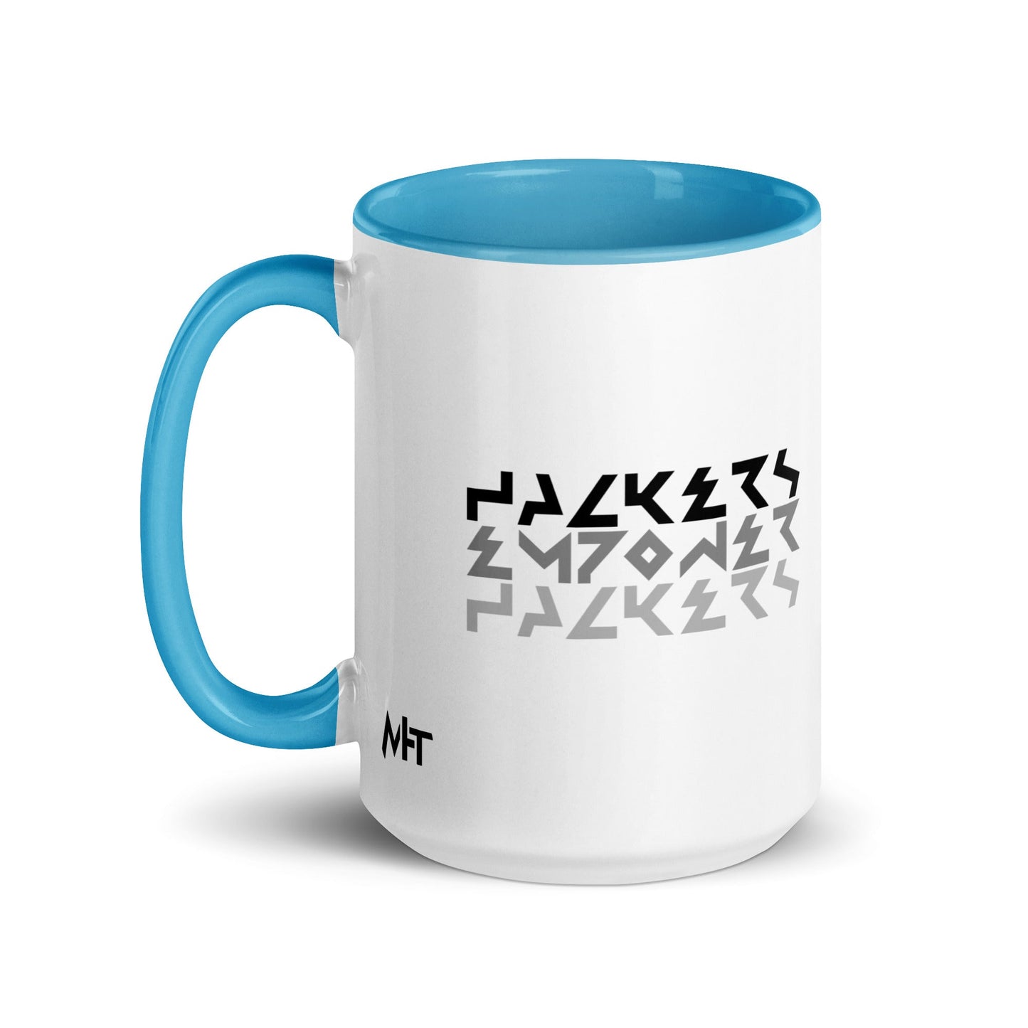 Hackers Empower Hackers V4 - Mug with Color Inside by DarkByteGear