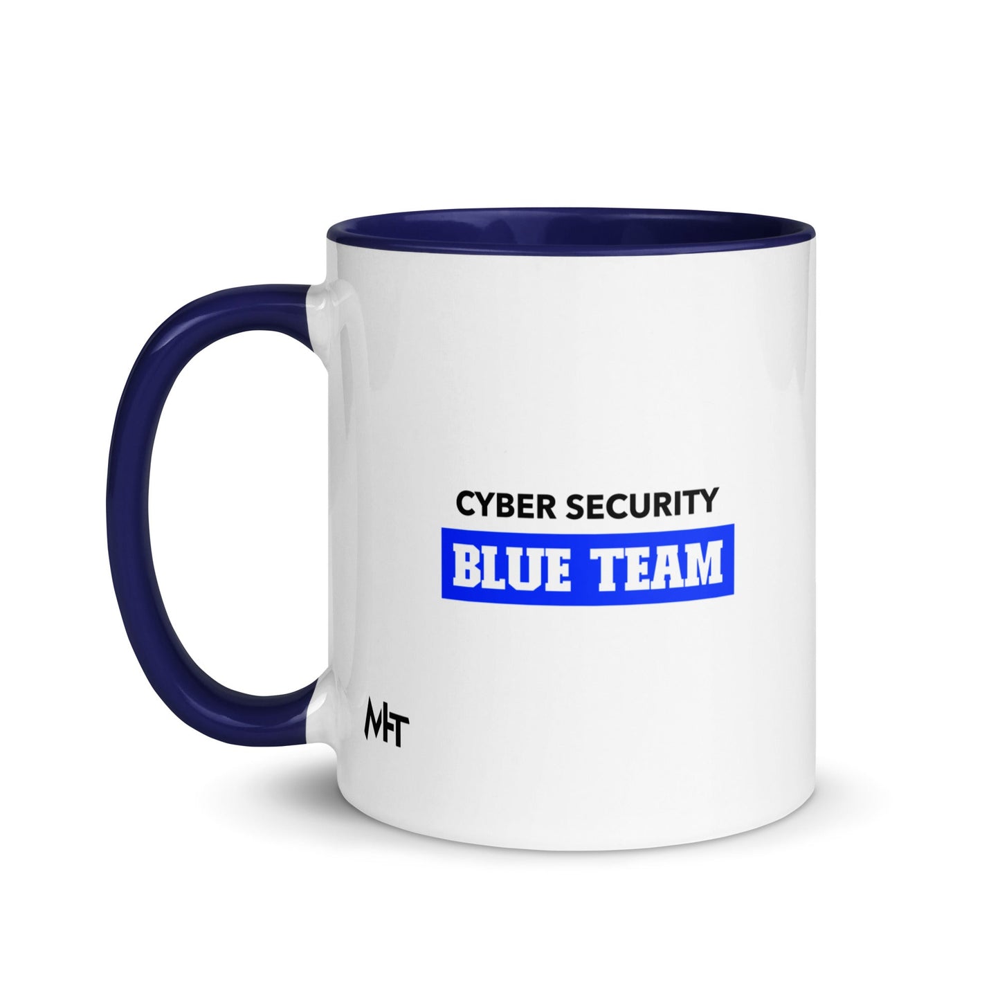 Cyber Security Blue Team V10 - Mug with Color Inside by DarkByteGear