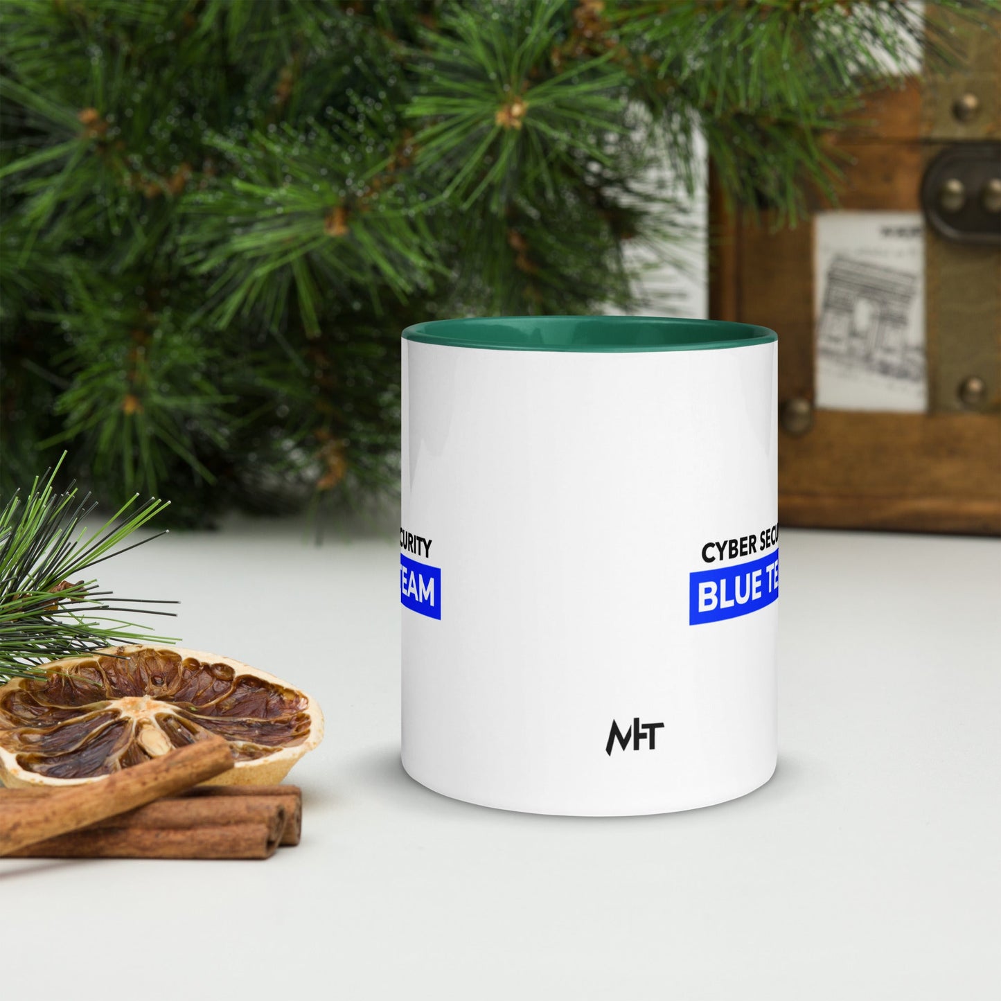 Cyber Security Blue Team V11 - Mug with Color Inside by DarkByteGear