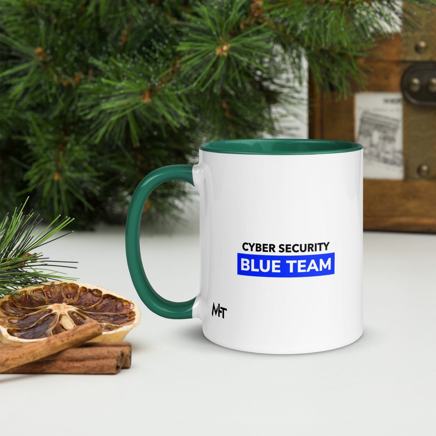 Cyber Security Blue Team V11 - Mug with Color Inside by DarkByteGear