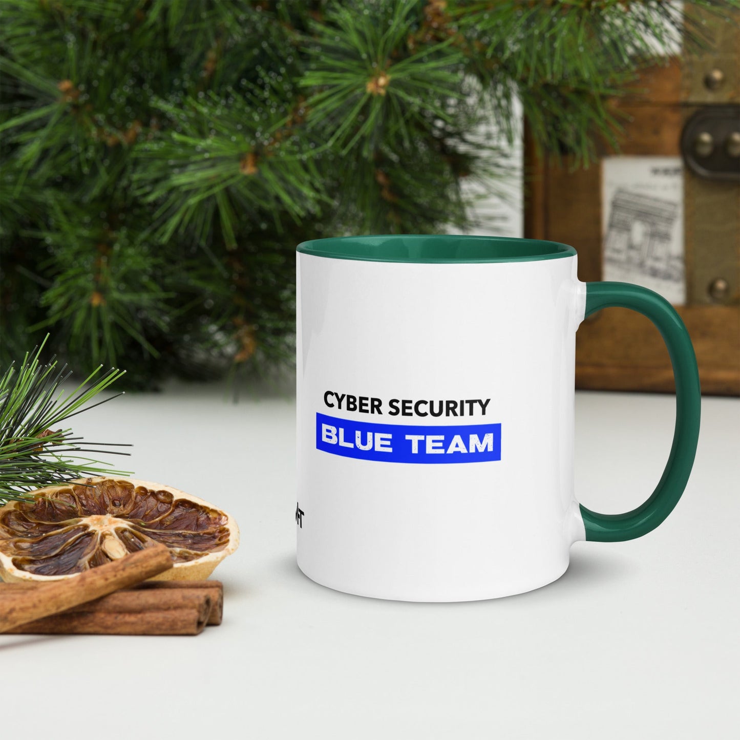 Cyber Security Blue Team V9 - Mug with Color Inside by DarkByteGear