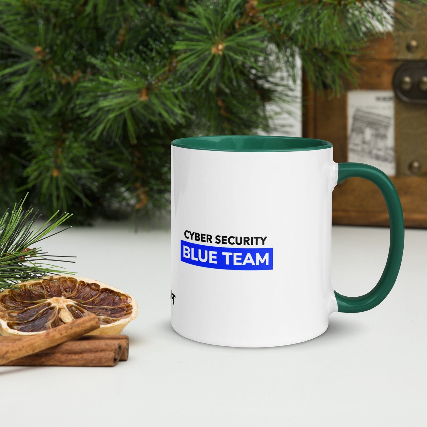 Cyber Security Blue Team V11 - Mug with Color Inside by DarkByteGear