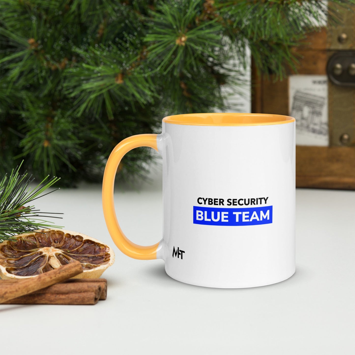 Cyber Security Blue Team V11 - Mug with Color Inside by DarkByteGear