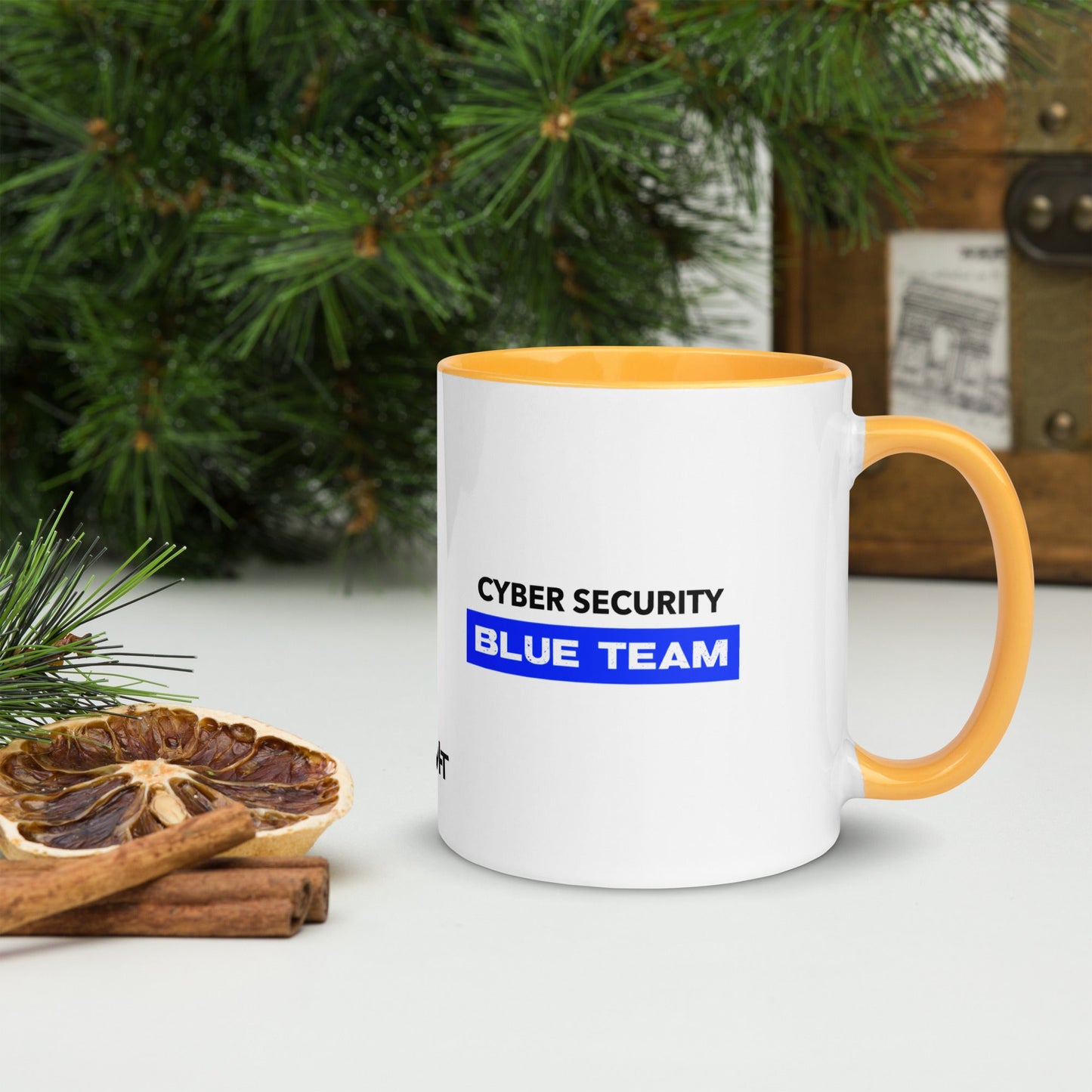 Cyber Security Blue Team V9 - Mug with Color Inside by DarkByteGear