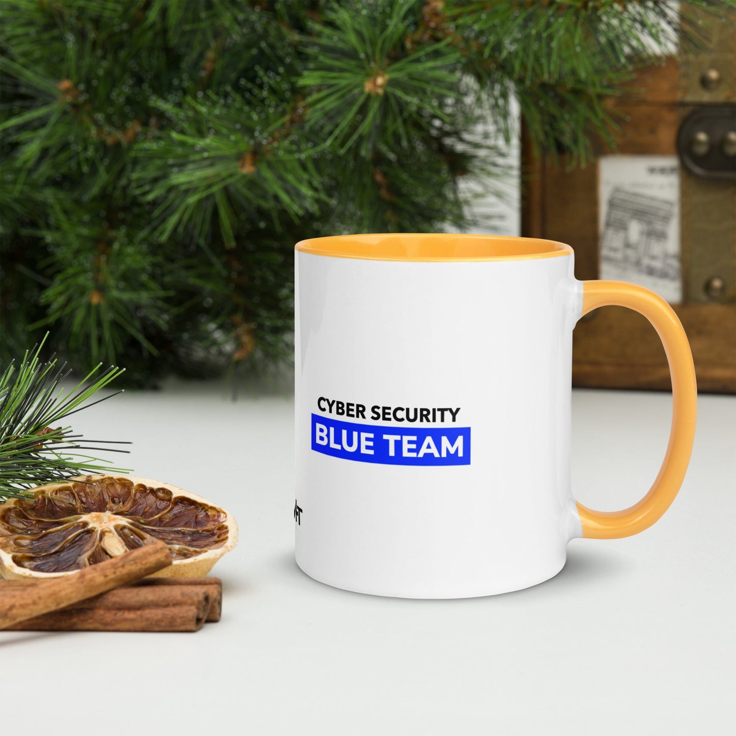 Cyber Security Blue Team V11 - Mug with Color Inside by DarkByteGear