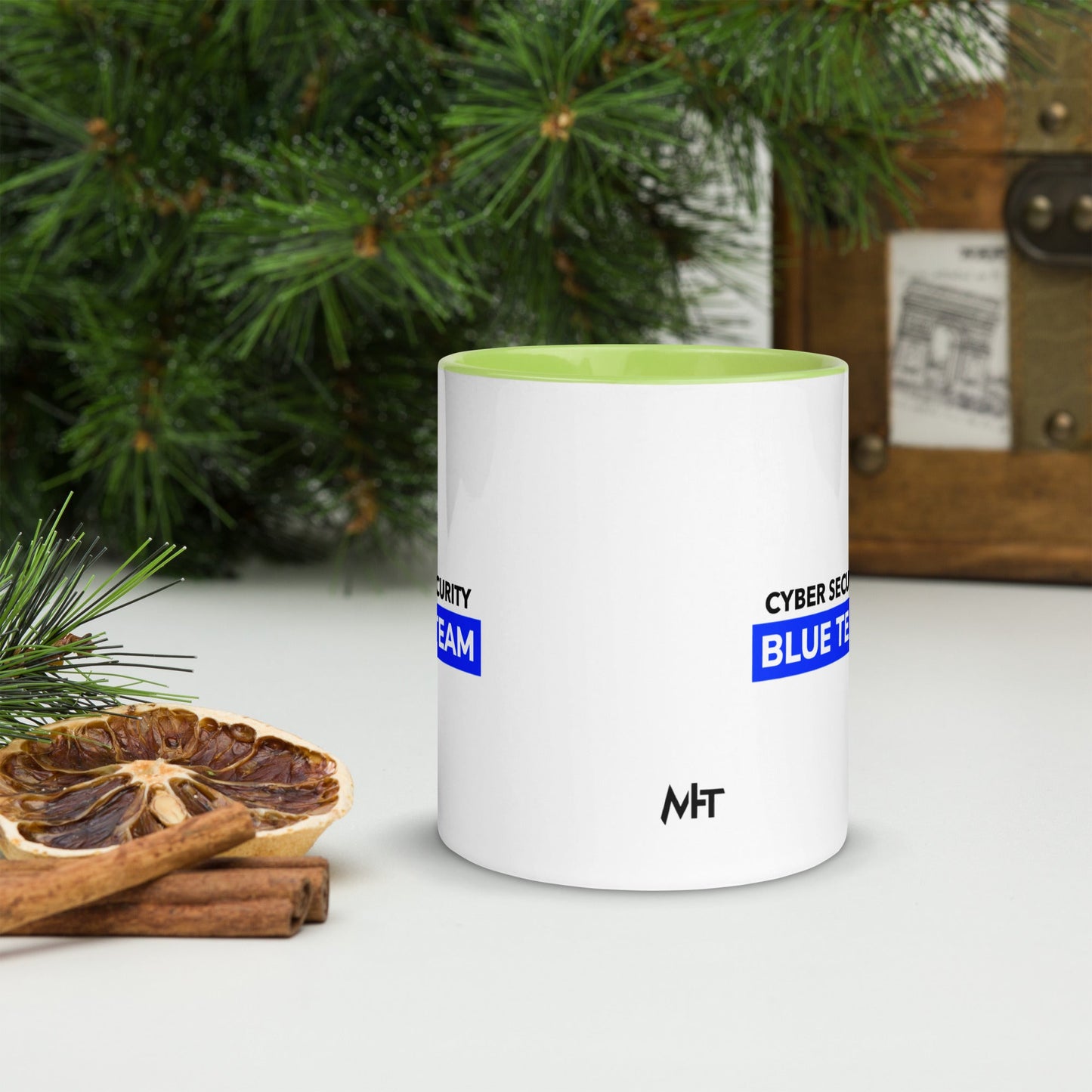 Cyber Security Blue Team V11 - Mug with Color Inside by DarkByteGear