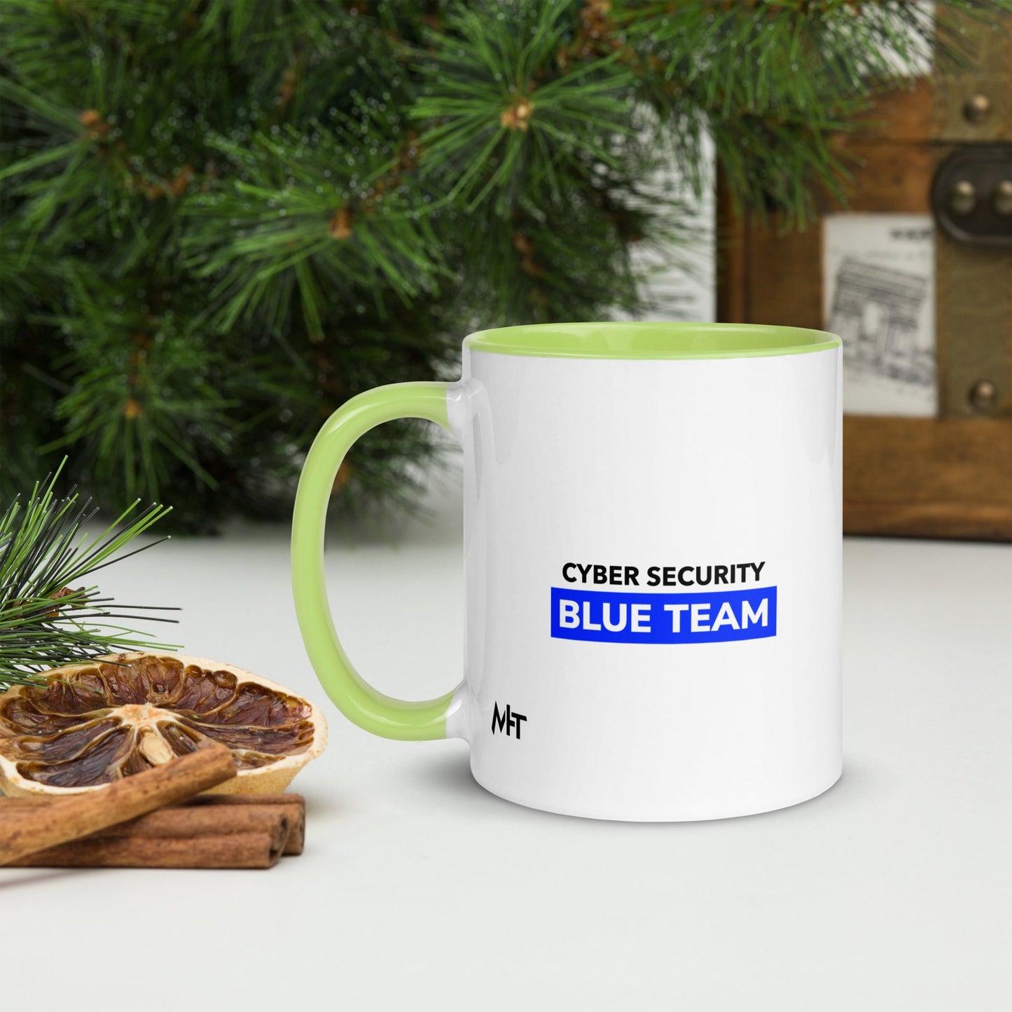 Cyber Security Blue Team V11 - Mug with Color Inside by DarkByteGear