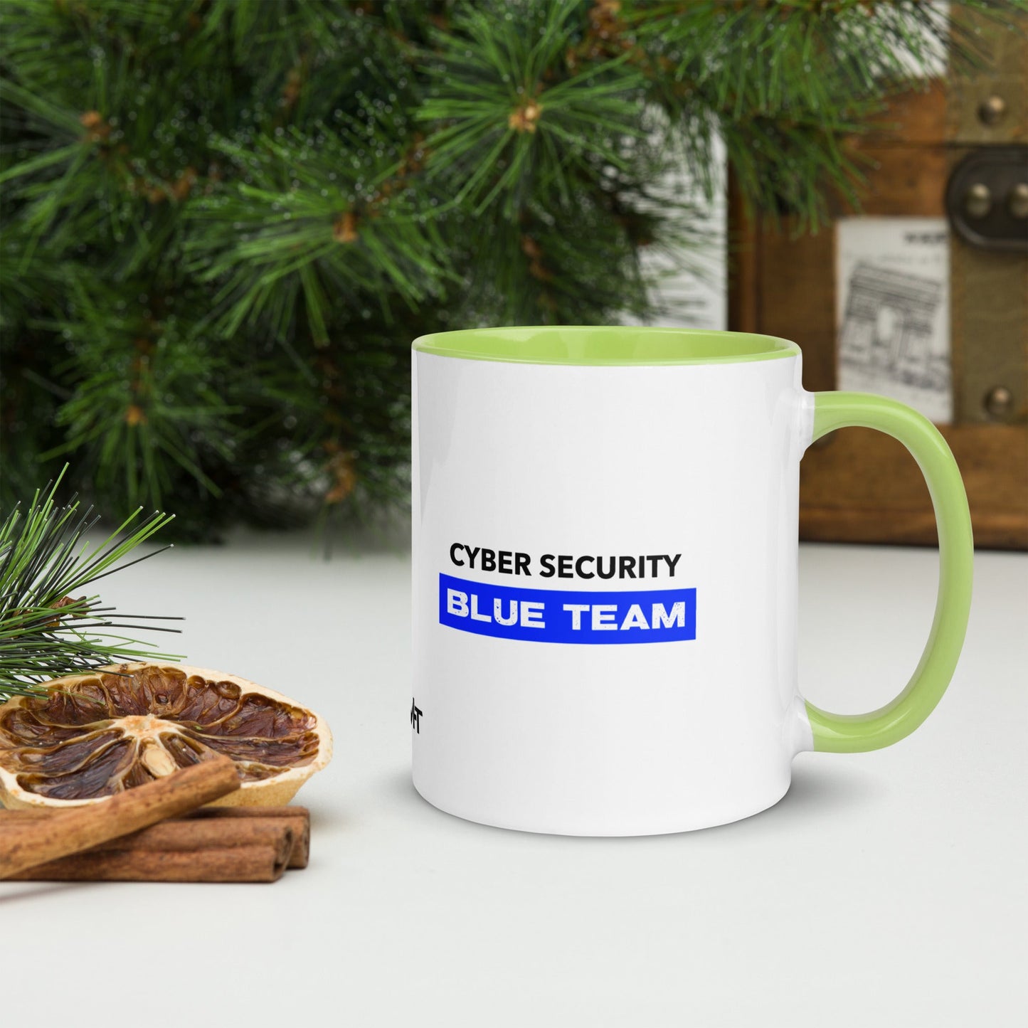 Cyber Security Blue Team V9 - Mug with Color Inside by DarkByteGear