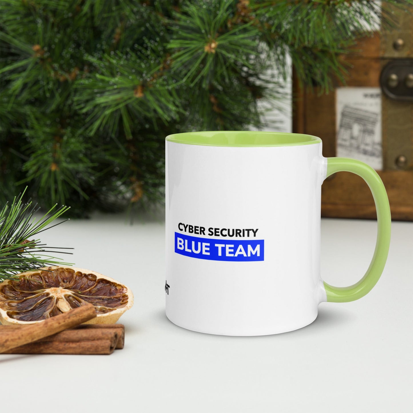 Cyber Security Blue Team V11 - Mug with Color Inside by DarkByteGear