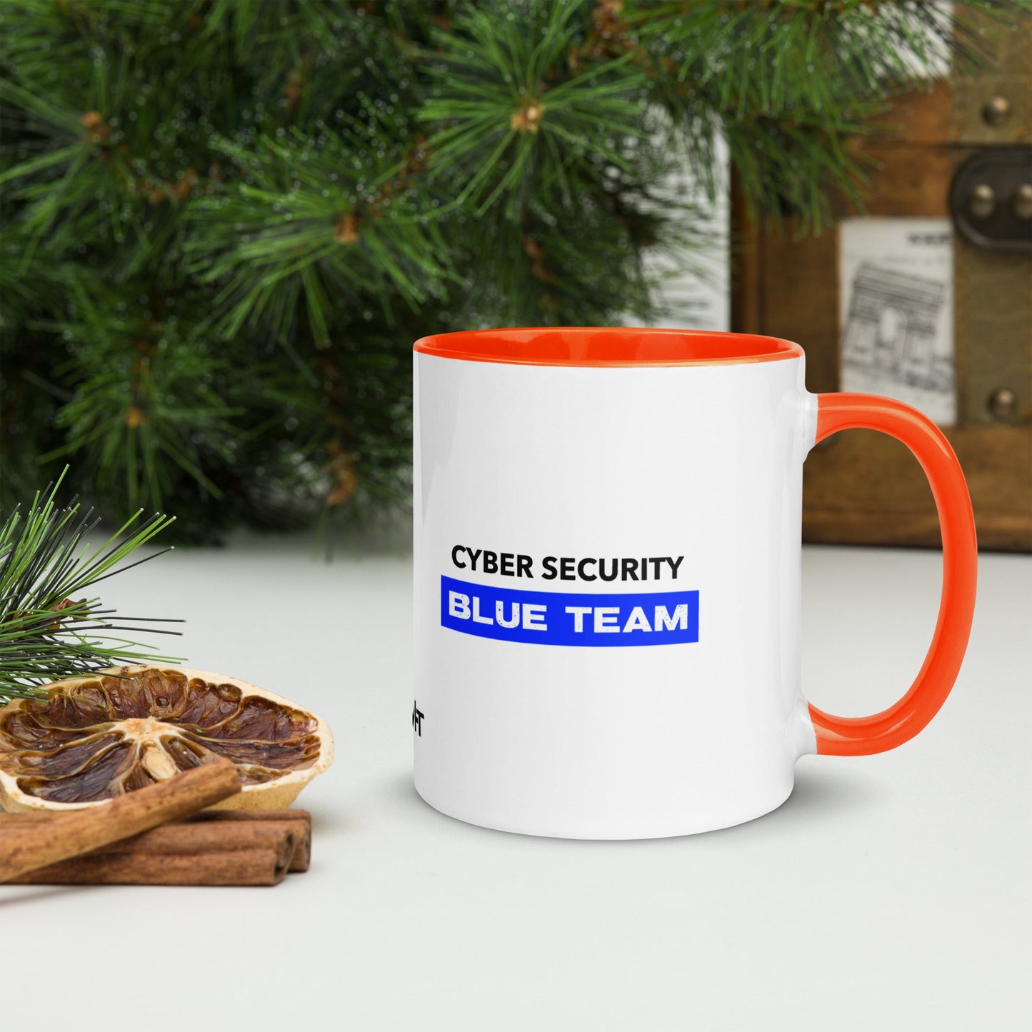 Cyber Security Blue Team V9 - Mug with Color Inside by DarkByteGear