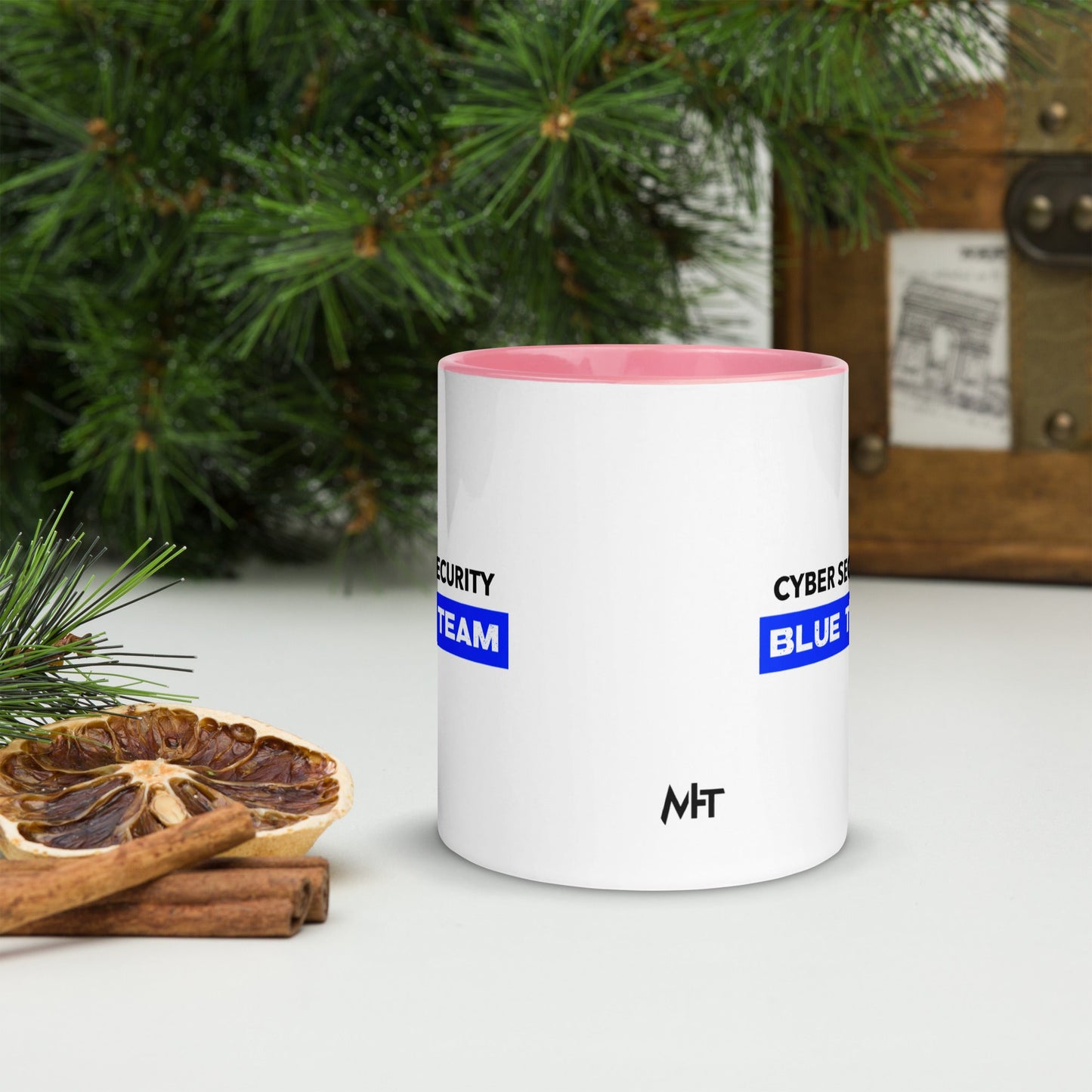 Cyber Security Blue Team V9 - Mug with Color Inside by DarkByteGear